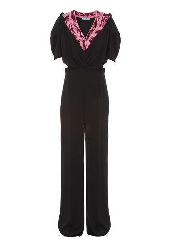 Prada Jacquard-Jumpsuit - Schwarz