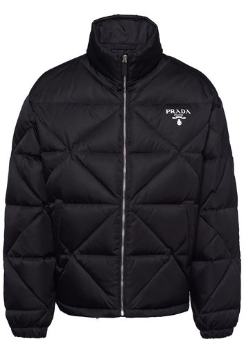 Prada Gefütterte Jacke aus Re-Nylon - Schwarz