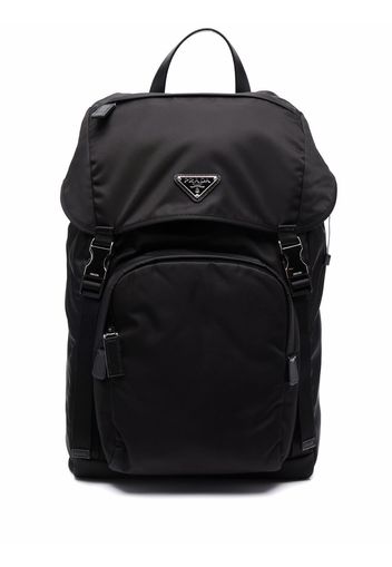 Prada Rucksack mit Schild - Schwarz