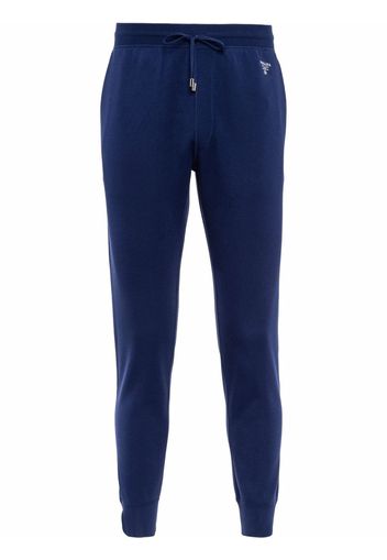 Prada Jogginghose mit Logo-Stickerei - Blau