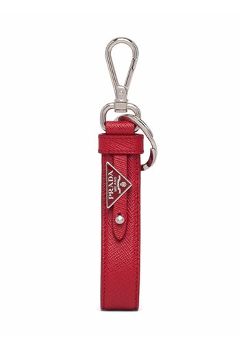 Prada triangle logo keychain - Rot