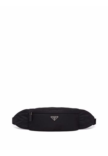 Prada logo-plaque belt bag - Schwarz