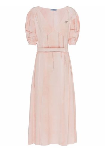 Prada logo-print crepe dress - Rosa