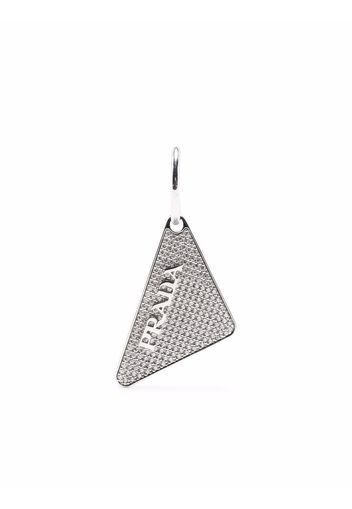 Prada crystal-embellished triangle earring - Silber