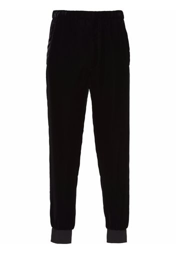 Prada velvet track pants - Schwarz