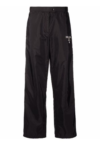 Prada Re-Nylon side-stripe track pants - Schwarz