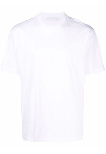 Prada tufted-logo crew-neck T-shirt - Weiß