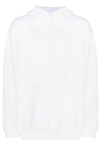 Prada embossed logo relaxed-fit hoodie - Weiß