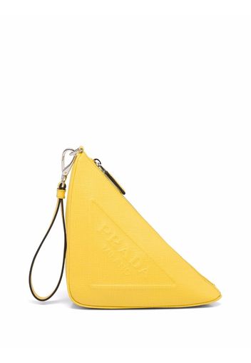 Prada leather triangle pouch - Gelb