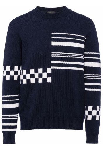 Prada intarsia-knit jumper - Blau