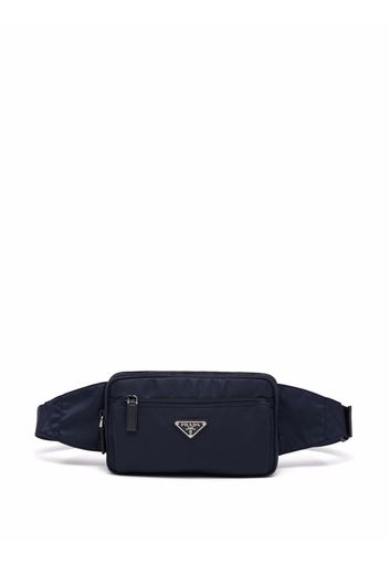 Prada logo-plaque belt bag - Blau