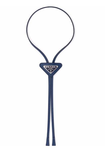 Prada triangle logo bolo tie - Blau