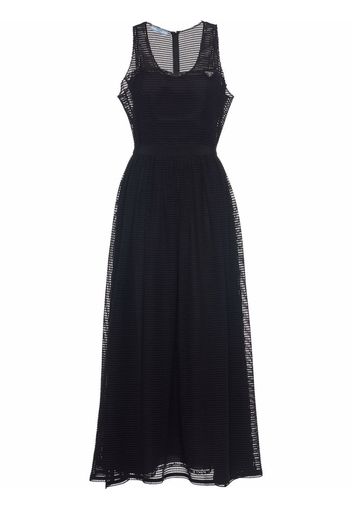 Prada netted sleeveless dress - Schwarz