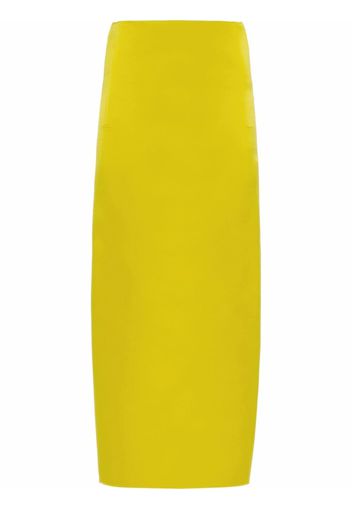 Prada rear slit high-waisted skirt - Gelb