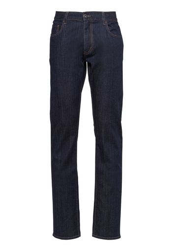 Prada Straight-Leg-Jeans mit Kontrastnähten - Blau