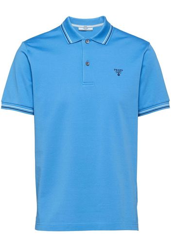 Prada cotton piqué polo shirt - Blau