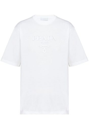 Prada T-Shirt mit Logo-Verzierung - Weiß