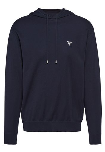 Prada Hoodie aus Seide - Blau