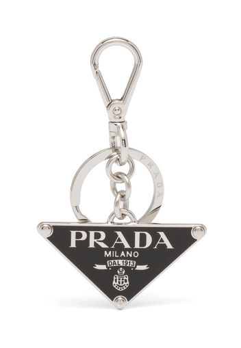 Prada Schlüsselanhänger mit Logo - Silber