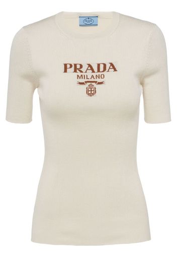 Prada T-Shirt mit rundem Ausschnitt - Nude