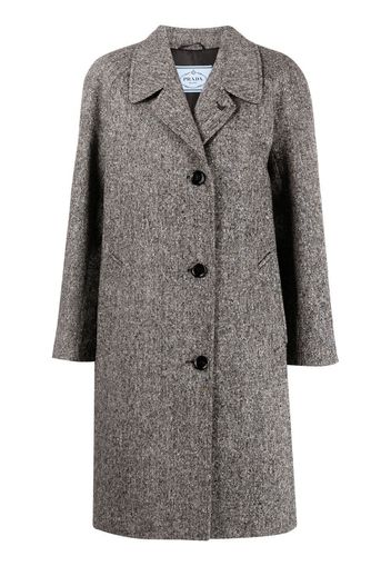 Prada single-breasted tweed coat - Grau