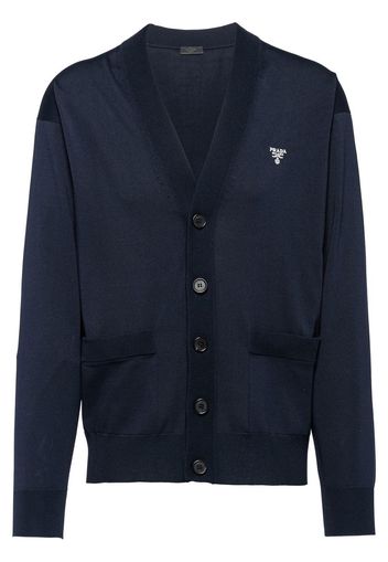 Prada Cardigan aus Seide - Blau