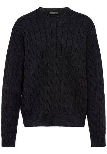 Prada cable-knit cashmere jumper - Schwarz