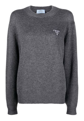 Prada chest logo jumper - Grau