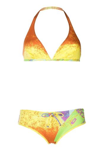 Prada graphic-print bikini set - Gelb