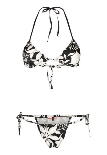 Prada floral-print bikini set - Schwarz