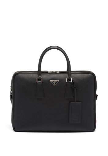 Prada Saffiano leather briefcase - Schwarz