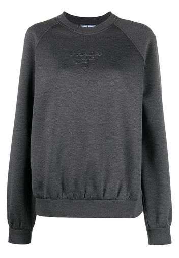 Prada logo-embossed sweatshirt - Grau