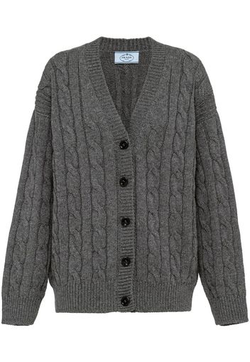 Prada cashmere cable knit cardigan - Grau