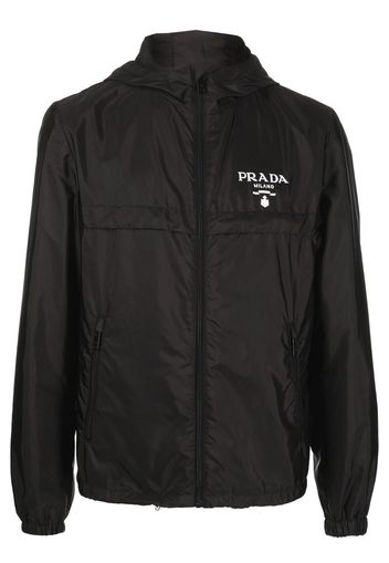 Prada hooded zip-up jacket - Blau