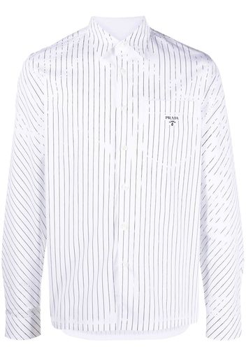 Prada pinstripe cotton shirt - Weiß