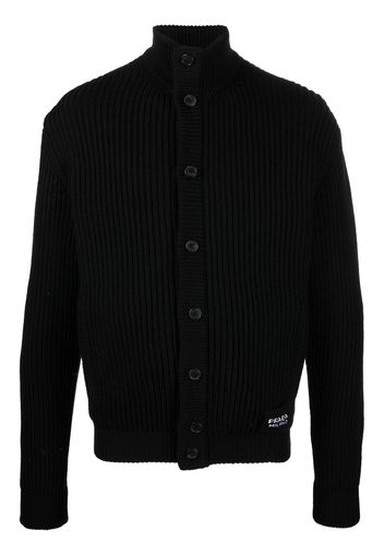 Prada ribbed-knit virgin-wool cardigan - Schwarz