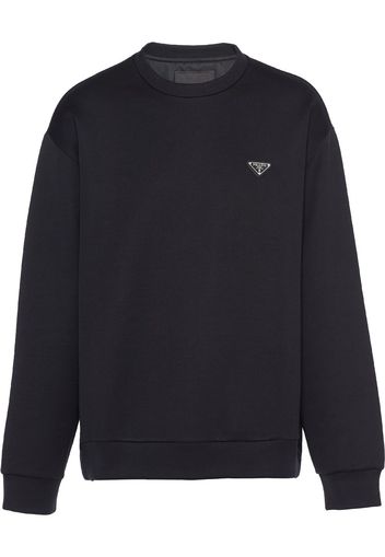 Prada Sweatshirt mit rundem Ausschnitt - Schwarz