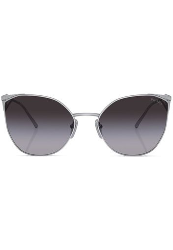 Prada logo cat-eye frame sunglasses - Silber