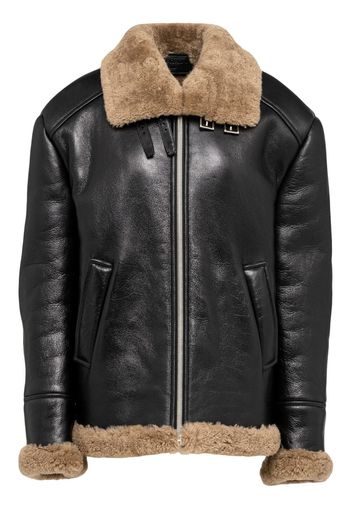 Prada oversized shearling jacket - Schwarz