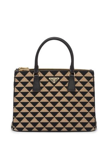 Prada medium Galleria jacquard tote bag - Schwarz