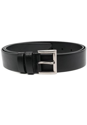 Prada logo-plaque leather belt - Schwarz