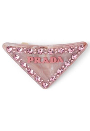 Prada triangle-logo hair clip - Rosa