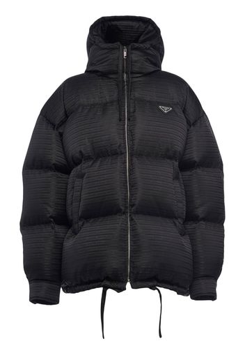 Prada Re-Nylon hooded padded jacket - Schwarz