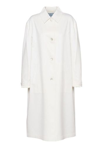 Prada single-breasted cashmere coat - Weiß