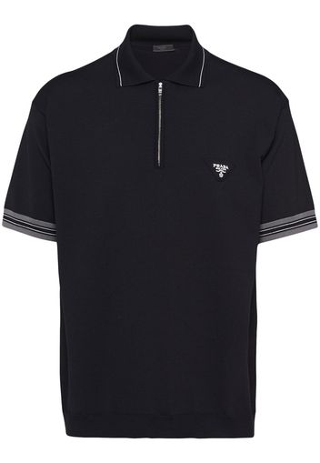 Prada superfine wool polo shirt - Schwarz