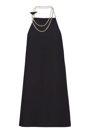 Prada beaded halterneck minidress - Schwarz