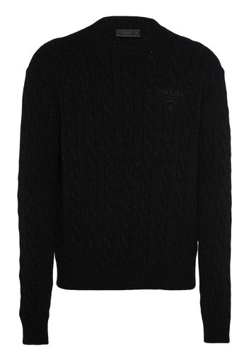 Prada Pullover mit Zopfmuster - Schwarz