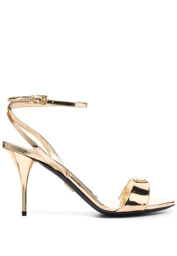 Prada logo plaque sandals - Gold