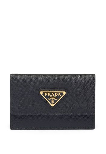 Prada Kartenetui mit Schild - Schwarz