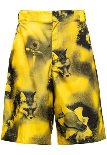 Prada Bermudas mit grafischem Print - Gelb